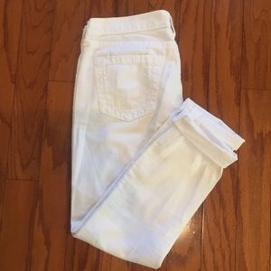 White True Religion Distressed Skinny Jeans